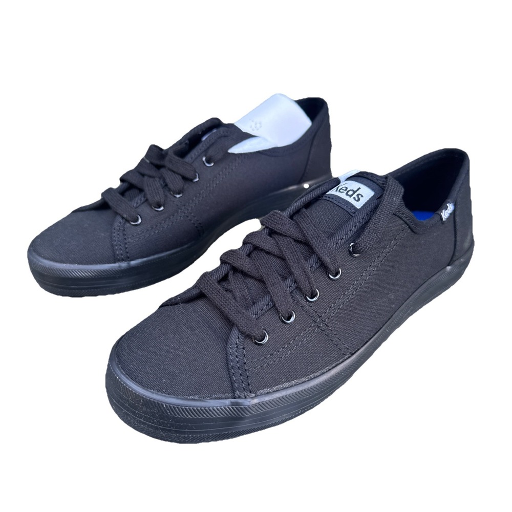 Keds Women's Kickstart Sneakers WF54683 Black/Black Size 6.5M Ortholite NIBβ